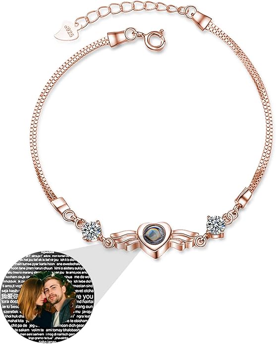 Projection Bracelet Custom Photo Bracelet I Love You in 100 Languages