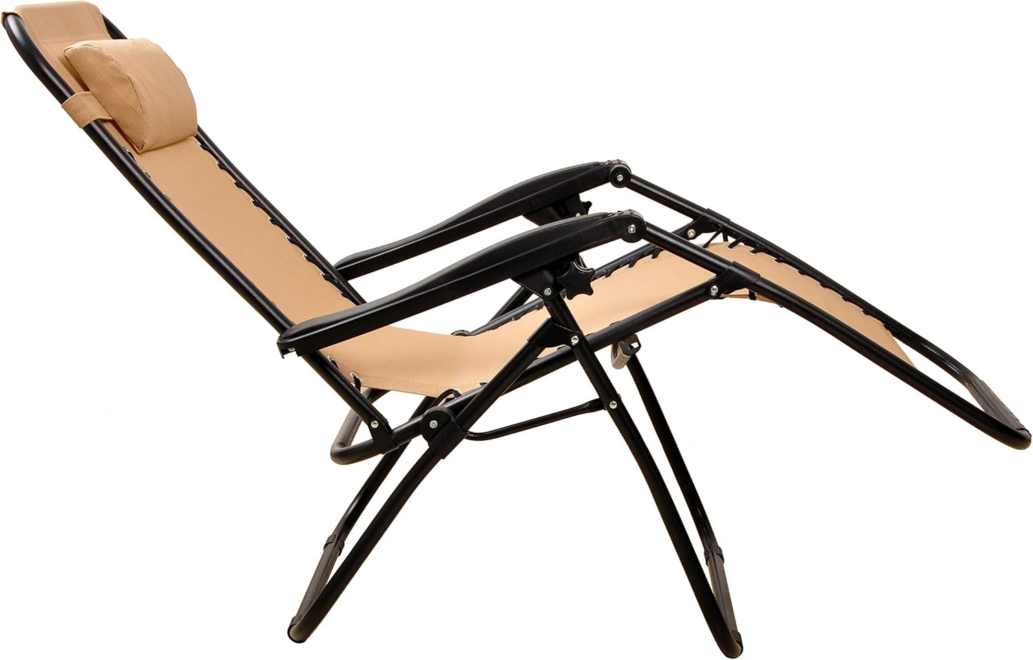 BalanceFrom Adjustable Zero Gravity Lounge Chair Recliners for Patio, Beige: Sports & Outdoors
