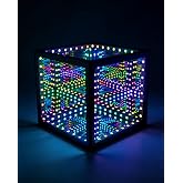Nobiggie Infinity Mirror Cube Light, Hypercube RGB Lighting, Black, 6 in | Endless tunnel effect, infinite depth, immersive visuals, music sync, dynamic lighting, bedroom, living room, gaming room