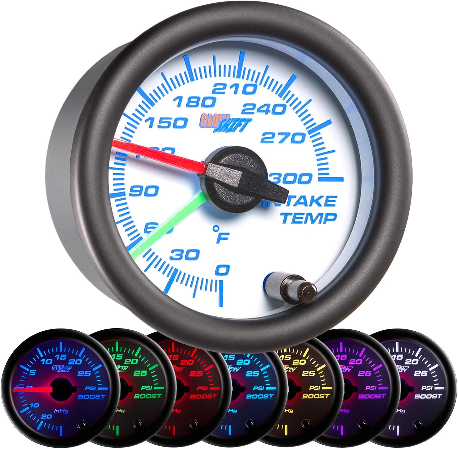 GlowShift White 7 Color 300 F Dual Intake Intercooler