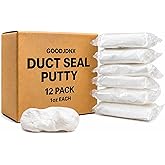 GOODJDNX Duct Seal Putty, 12 Pack, Moldable Gap Filler for Wall &amp; Pipe Gaps, Non-Hardening, Blocks Drafts, for HVAC Openings &amp; Electrical Entry Holes, Seal Compound, 30g Each