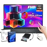Dell Inspiron-15 3535 Touchscreen Laptop Computer - w/Office Lifetime • 15.6" Full HD • Ryzen 7 7730U(up to 4.5 GHz) • Long B