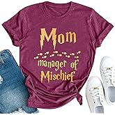 Women Funny Mom T Shirt Manager Shirt Mom Life Tee Fantastic Mama Shirt Magic Mom Shirt Mothers Day Tee Tops