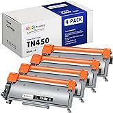 GPC Image Compatible Toner Cartridge Replacement for Brother TN450 TN-450 TN420 to use with HL-2270DW HL-2280DW MFC-7360N MFC-7860DW HL-2240 IntelliFax 2840 Printer (4 Pack, Black)