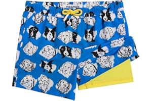 maamgic Boys Swim Trunks with Compression Liner 4-Way Stretch Quick Dry Swim Shorts Swimming Trunks Toddler Boy