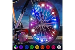 Activ Life LED Bike Wheel Lights with Batteries Included, Get 100% Brighter and Visible from All Angles for Ultimate Safety &