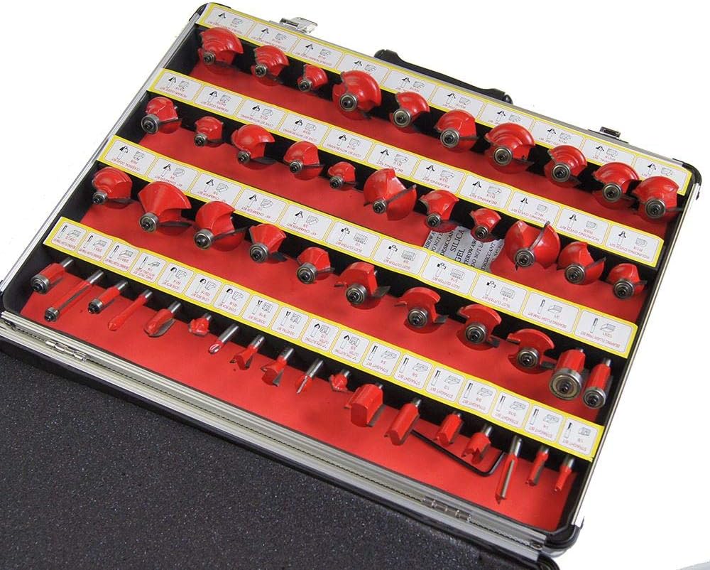 Router Bit Set, KATSU 50PCs 1/4 Inch Shank Carbide Tipped Router Bits Set - Image 3