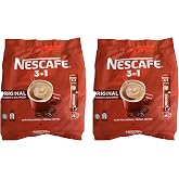 2 Packs Nescaf&eacute; 3-in-1 ORIGINAL Premix Instant Coffee Single Serve Packets Total 50 Sticks
