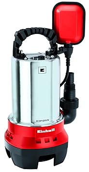 Einhell Schmutzwasserpumpe GC-DP 6315 N (630 W, max. 17000 l/h, max. Förderhöhe 8 m, Fremdkörper bis 15 mm, Edelstahl-Pumpeng
