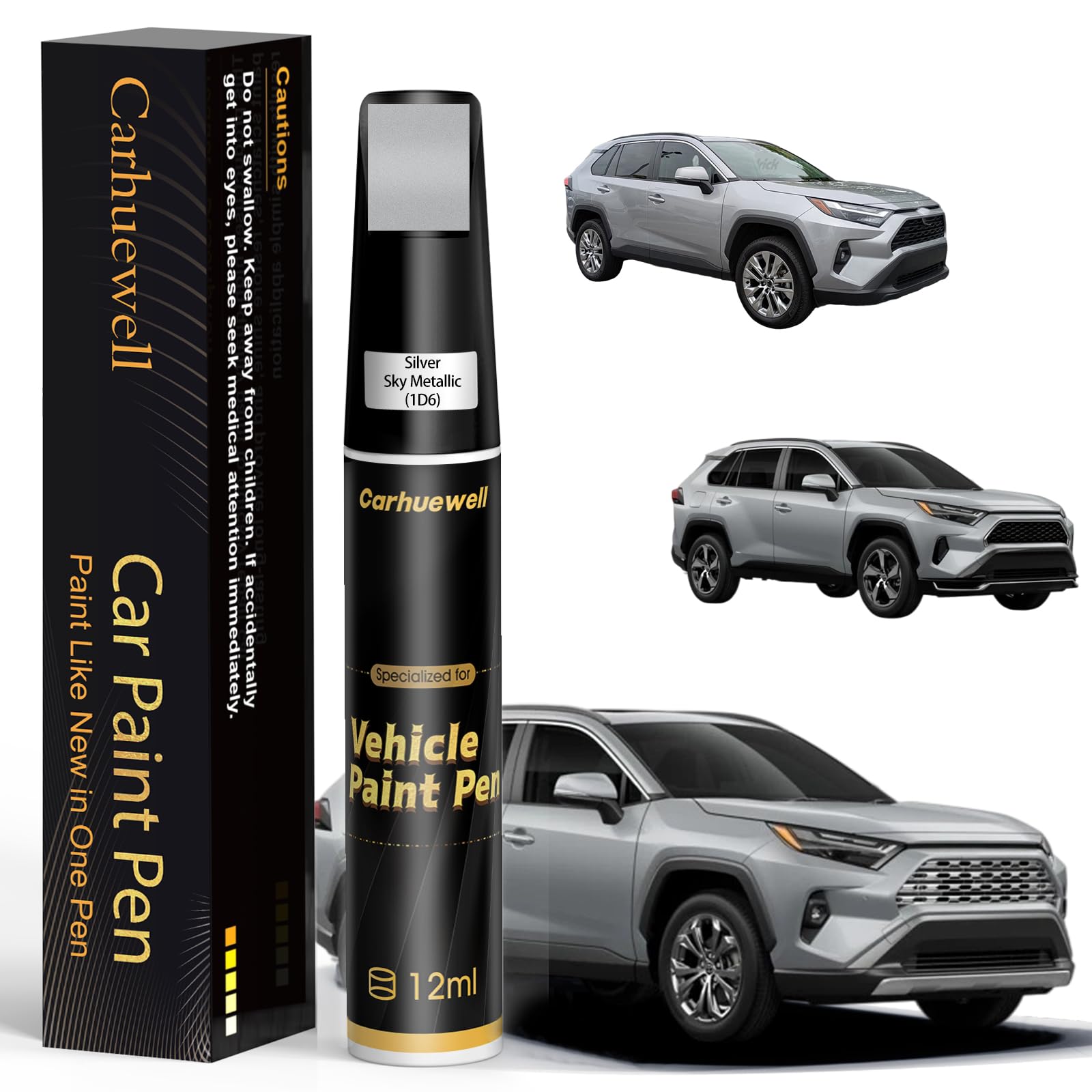 Photo 1 of 1D6 Silver Sky Metallic Touch Up Paint Compatible with Toyota, Exact Match Car Paint Pen Automotive Scratch Repair Remover Kit Quick & Easy Solution for Vehile Chips and Nicks