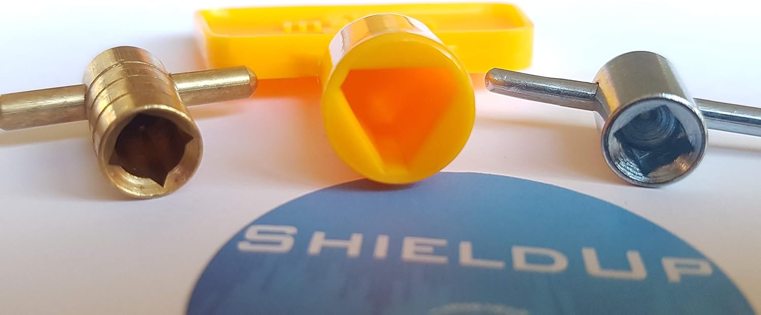 ShieldUp Multi Purpose Keys, Orange Chrome Brass - Image 3