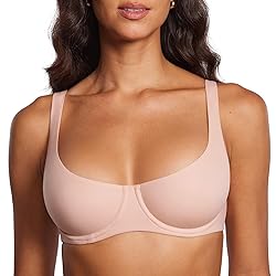 DOBREVA Women's Unlined Balconette Bra Underwire