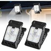 IGRARK Solar Clip Light with Motion Sensor,2026 New Portable Outdoor LED Light for Camping,3 Modes Solar Motion Lights Outdoor Waterproof for Fence, Deck, Garage, Camping,Home Emergency (2pcs)