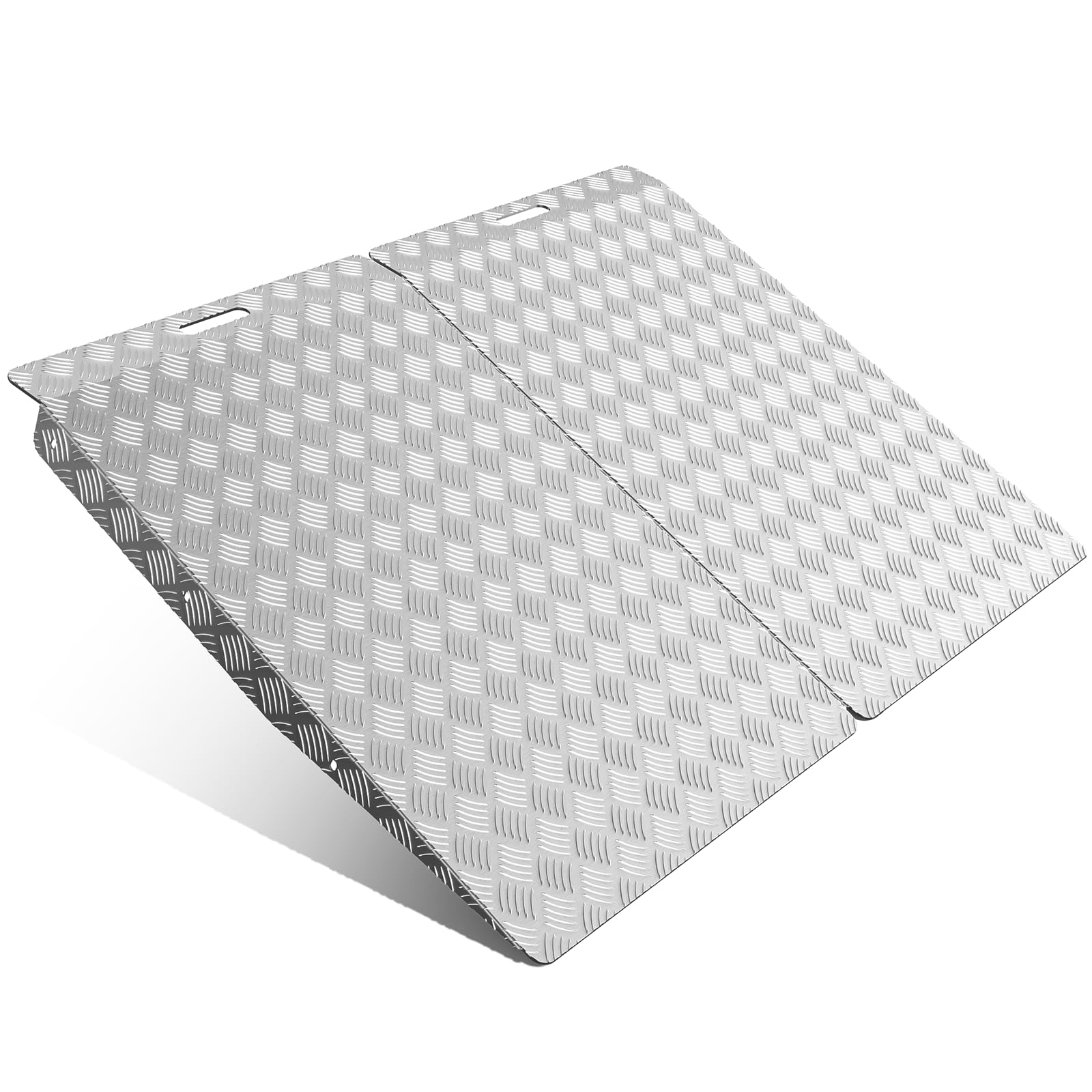 Photo 1 of gardhom 33" x 48' Shed Ramp for Riding Mower 1500 LBS/Pair Capacity Aluminum Anti-Slip Ramps for Lawn Mower Snow Blower Motorcycle Garages Barns (2PCS)