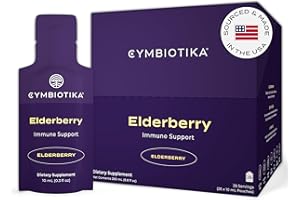 CYMBIOTIKA Adults Elderberry Boost Supplement – Organic Elderberry with Vitamin E for Immune Support – Gluten-Free, Vegan, Keto (Pack of 26)