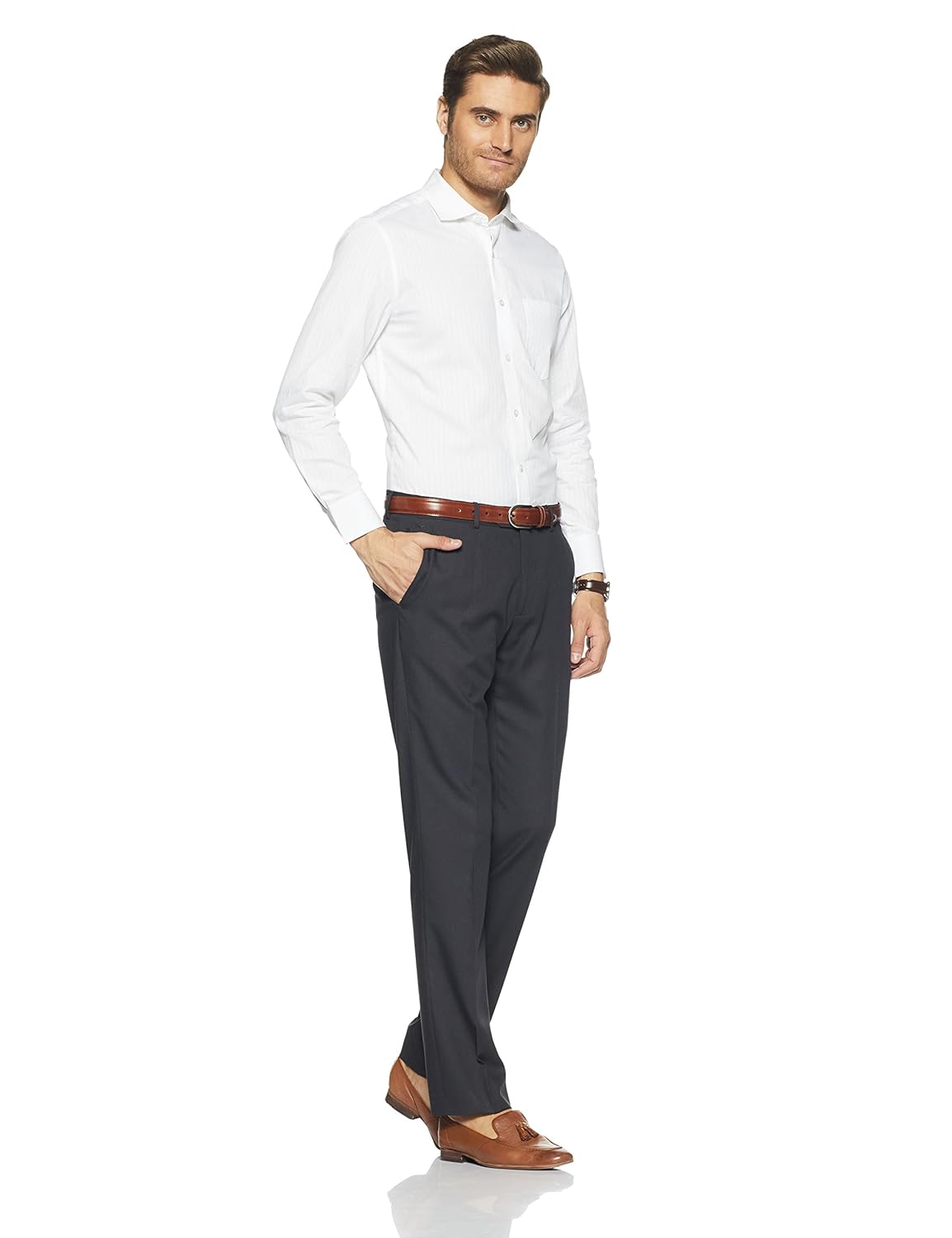 xessentia men's slim fit formal shirt