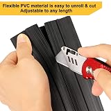 AGPTEK Floor Cord Cover Protector 2m Black 3 Channels Home Office Cable view 6