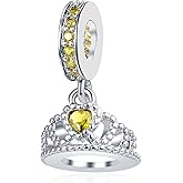 Princess Queen Crown Charm Fit Pandora Charms Bracelet Birthday Gifts for Women Mother Girlfriend Daughter