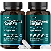 Potent Lumbrokinase Supplement (120 Servings) 40mg/Serving (Max Activity - 800,000 Units) - Lumbrokinase Enzymes Capsules for Energy Support, Digestion, Cognition & Gut Health - Similar to Nattokinase