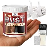2 in 1 Rust Converter &amp; Metal Primer 5 oz Black Rust Reformer Paint for Metal, Trailer, Truck Frame, Car Chassis, Automotive Rust Encapsulator &amp; Inhibitor, Heat Resistance Rust Black Paint for Metal
