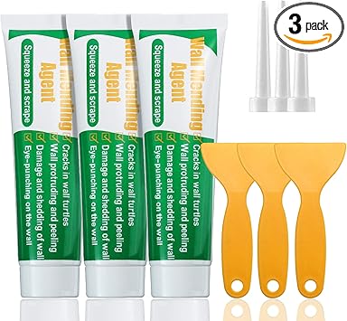 Drywall Patch Liumy 3pcs Wall Mending Agent Quick Easy Hole Filling Solution Wall Wood Plaster Repair Kit For Home Office School Self Adhesive 3 X 100g Father S Day Gift Amazon Com