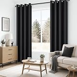 MRTREES Blackout Curtain 90 Inch Drop 2 Panels 117x228 cm 46x90 in Eyelet view 7