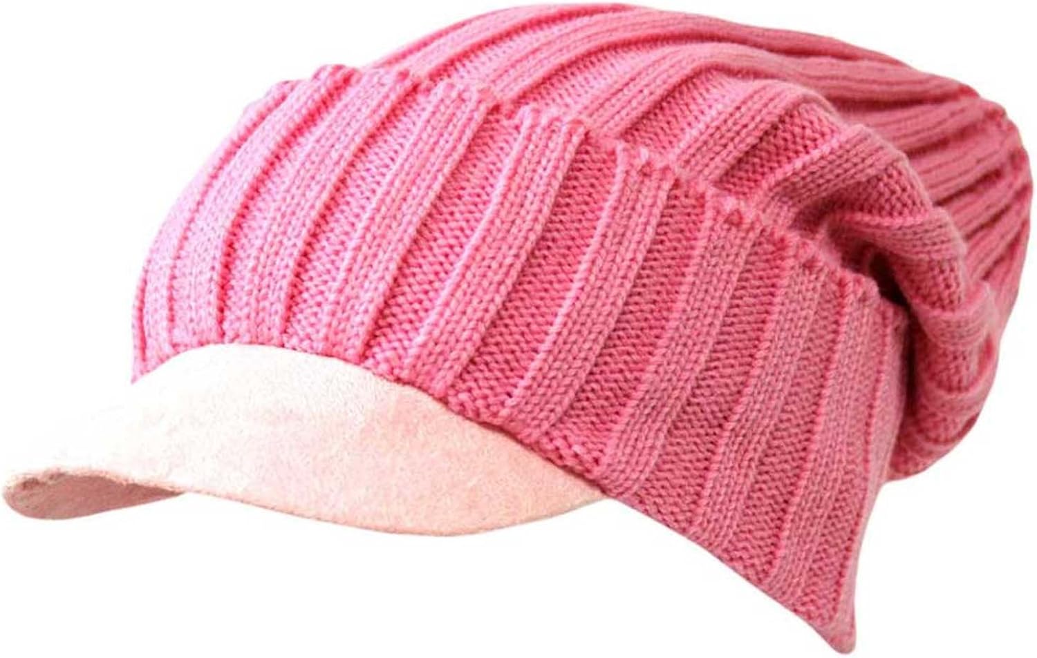 knit beanie hat with brim