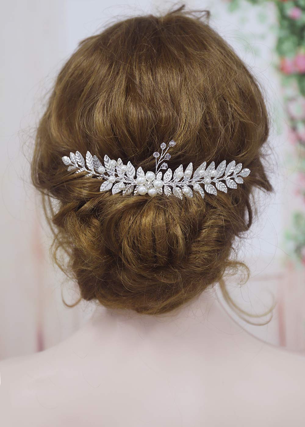FXmimior Bridal Hair Comb Gold Leaves Vintage Wedding Women Accessories Laurel Leaf Hairpiece