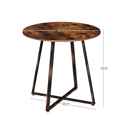 Buy Rolanstar Dining Table Rustic Round Table With Metal Legs For Kitchen Living Room Coffee Table Bristro Table For Cafe Bar Online In Germany B0868pvqwn