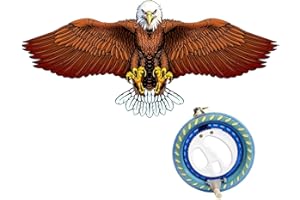 FLYING HOOFER Hoofer Large Beach Kite and Reel Winder with 650ft String for Kids and Adults, Single Line Kite, Extremely Easy to Fly for Beginners