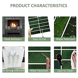 Crystiles Dark Green Peel and Stick Backsplach