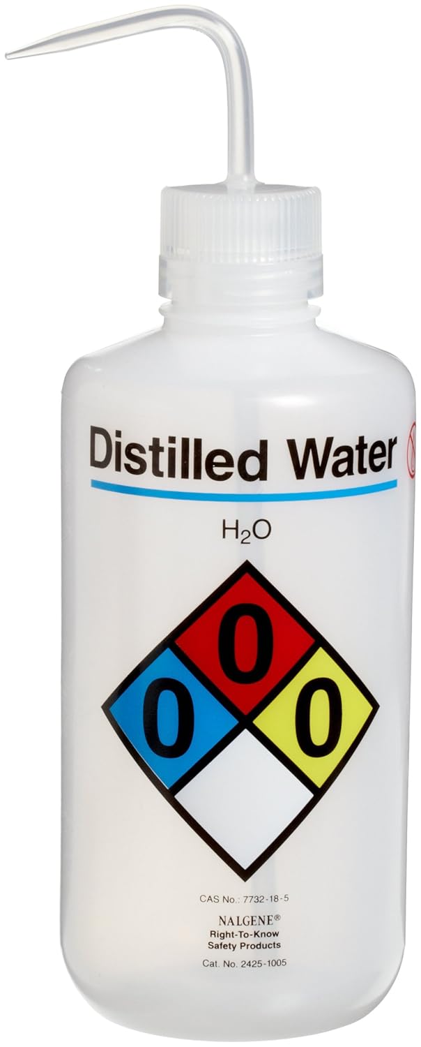 Nalgene 24251005 LDPE RightToKnow Distilled Water Safety Wash Bottle