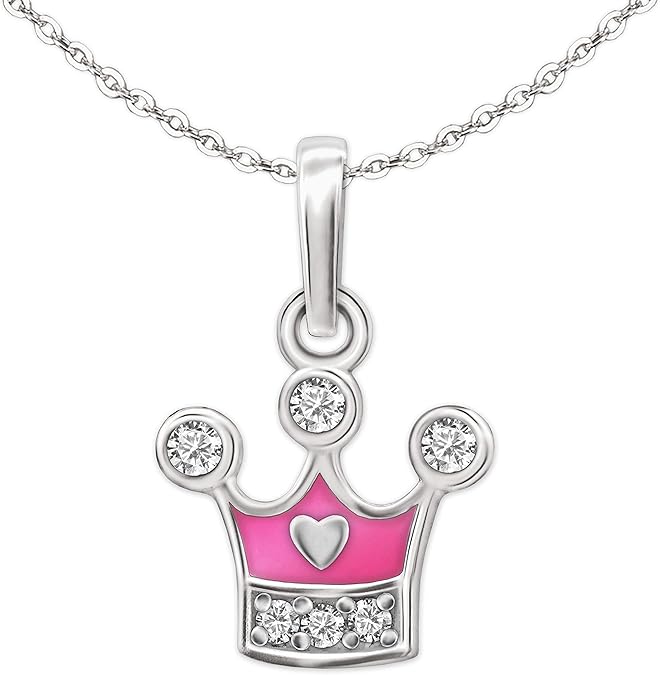 CLEVER SCHMUCK-SET Battesimo Per Bambina - Anello Con Zircone Rosa E Catena Venezia Argento 925
