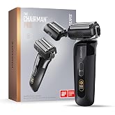 MANSCAPED&reg; The Chairman&trade; PRO Men&rsquo;s Electric Foil Face Shaver | Two Interchangeable Blade Heads, SkinSafe&reg; Three-Blade Foil &amp; Precision Sideburn &amp; Jawline Trimmer, USB-C Charging