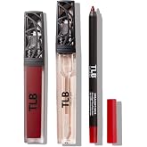 The Lip Bar Vegan Lip Kit, with Straight Face Lip Liner, Bawse Lady Liquid Matte Lipstick, and Minimalist Non-Sticky Lip Gloss, 3 pieces