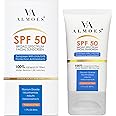 Almoes Niacinamide Sunscreen,Face Clear Broad-Spectrum SPF 50,Facial with Niacinamide & Centella Asiatica Extract,Hydrate & Antioxidant,Moisturising,Suitable for all skin