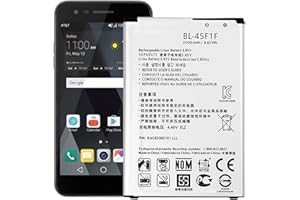 DDONG for LG Rebel 4 L212VL L211BL Replacement Battery BL-45F1F Phoenix 3 Risio 2 Fortune M153 Fortune 2 LMX210CM, K8 2017