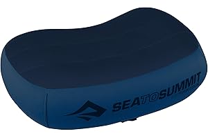 Sea to Summit Aeros Premium Inflatable Travel Pillow, Regular (13.4 x 9.4), Navy Blue
