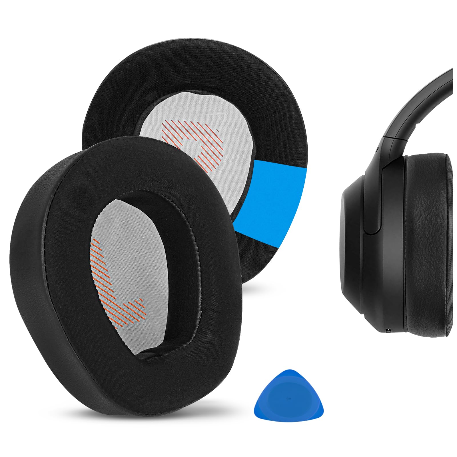 Geekria Sport Cooling-Gel Replacement Ear Pads Compatible with JBL Quantum ONE Wireless Headphones Ear Cushions, Repair Parts (Black)