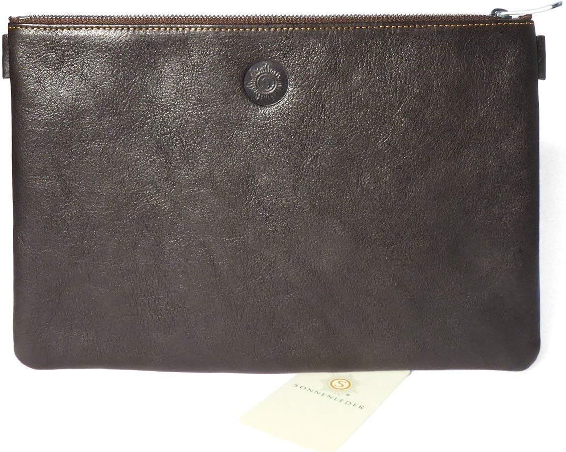 Sonnenleder "Weil" High Quality Leather Bank bag, Color: Mocca, Natural Leather * Made in Germany