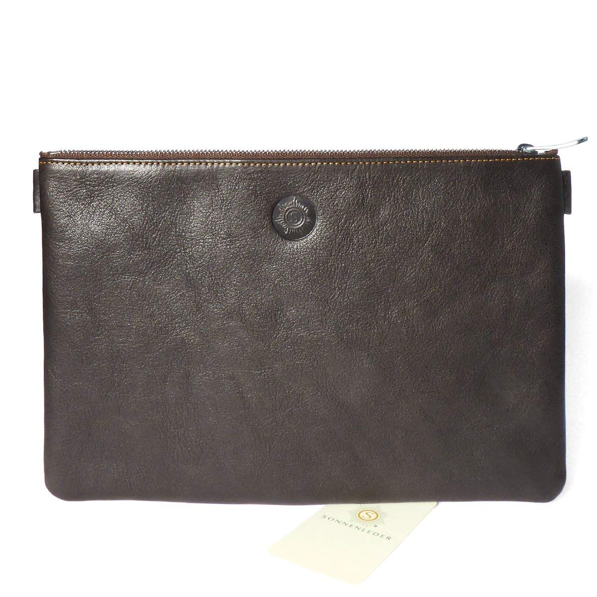 Sonnenleder "Weil" High Quality Leather Bank bag, Color: Mocca, Natural Leather * Made in Germany — image 1