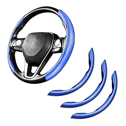 3 Pc Car Carbon Fiber Anti-Skid Steering Wheel