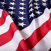 American Flag 4x6 FT Outdoor - US Durable USA Flags Indoor - Vivid Color Double-Stitched Edges Brass Grommet with Brass Grommets (4x6 FT)