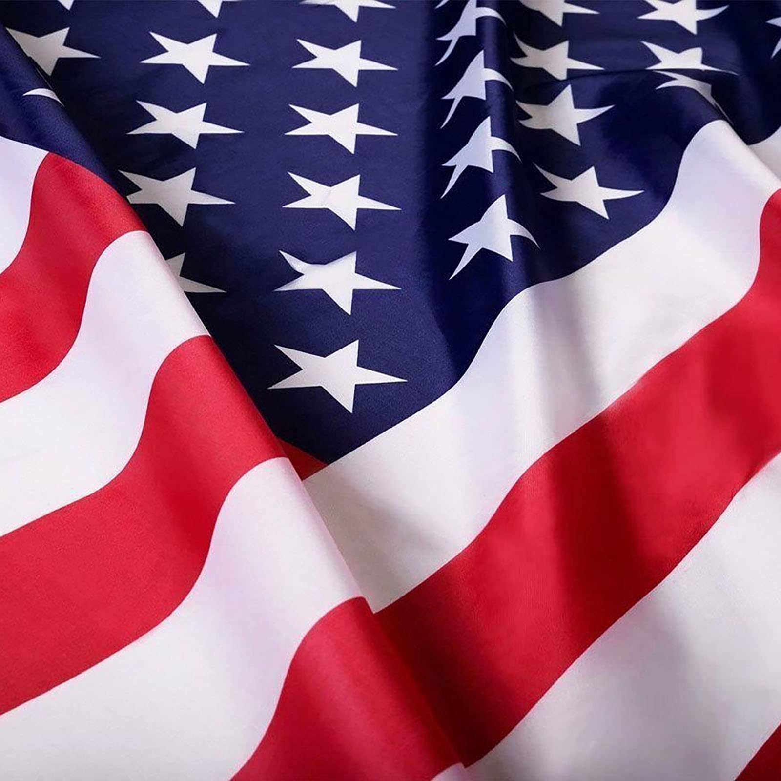Photo 1 of American Flag 4x6 FT Outdoor - US Durable USA Flags Indoor - Vivid Color Double-Stitched Edges Brass Grommet with Brass Grommets (4x6 FT)