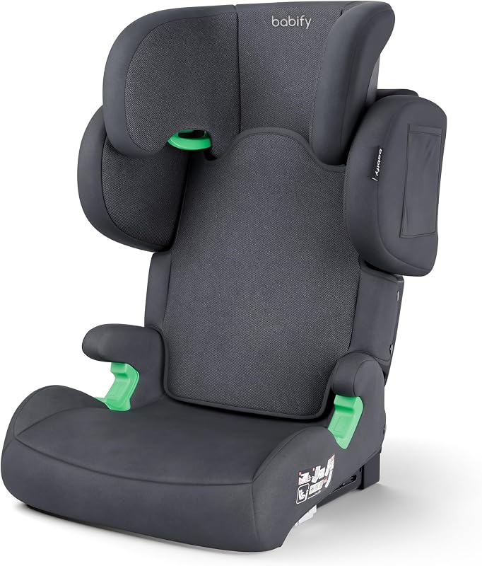 FlexiFit Premium siège Auto 15 à 36 kg - Isofix, ECE R129, Appui-tête 11 Positions, Dossier inclinable, côtés Extensibles, Pliant, Gris