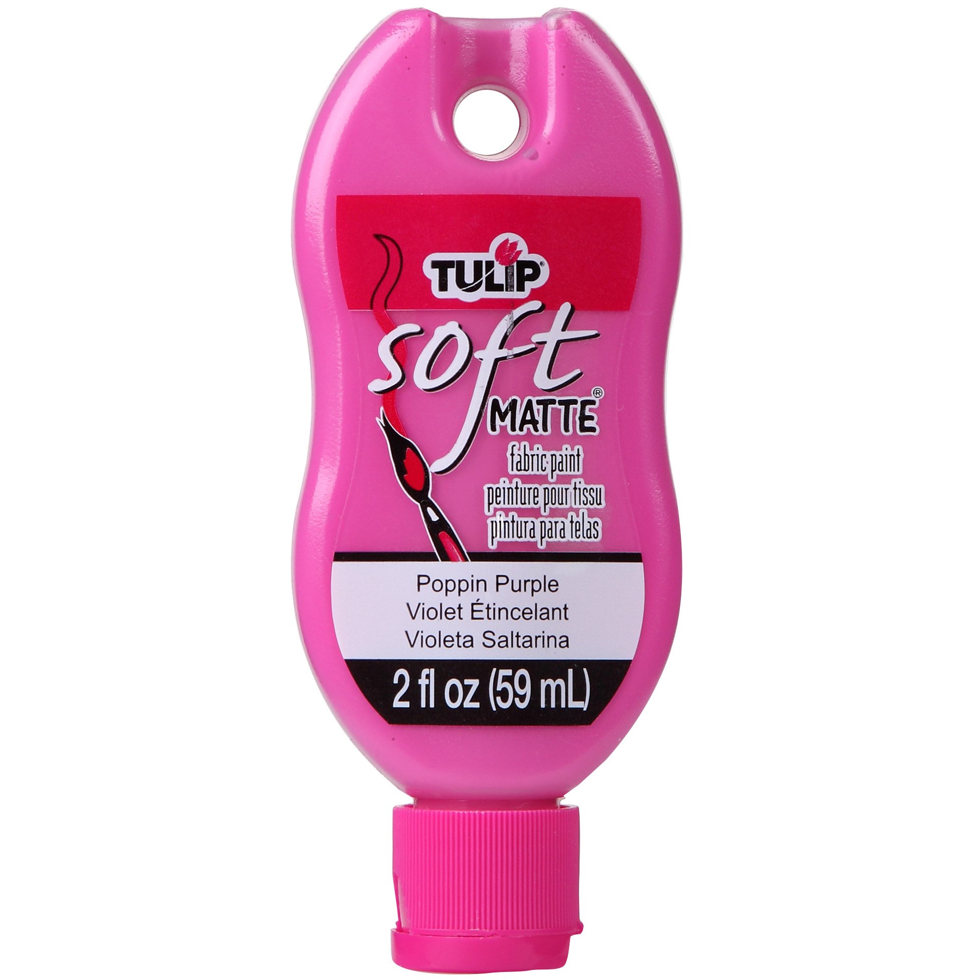 I Love To Create Tulip Soft Matte Fabric Paint 2 oz. Poppin Purple, Paper, Multicoloured, 0.1 x 0.1 x 0.1 cm