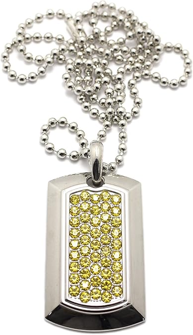 rhinestone dog tag