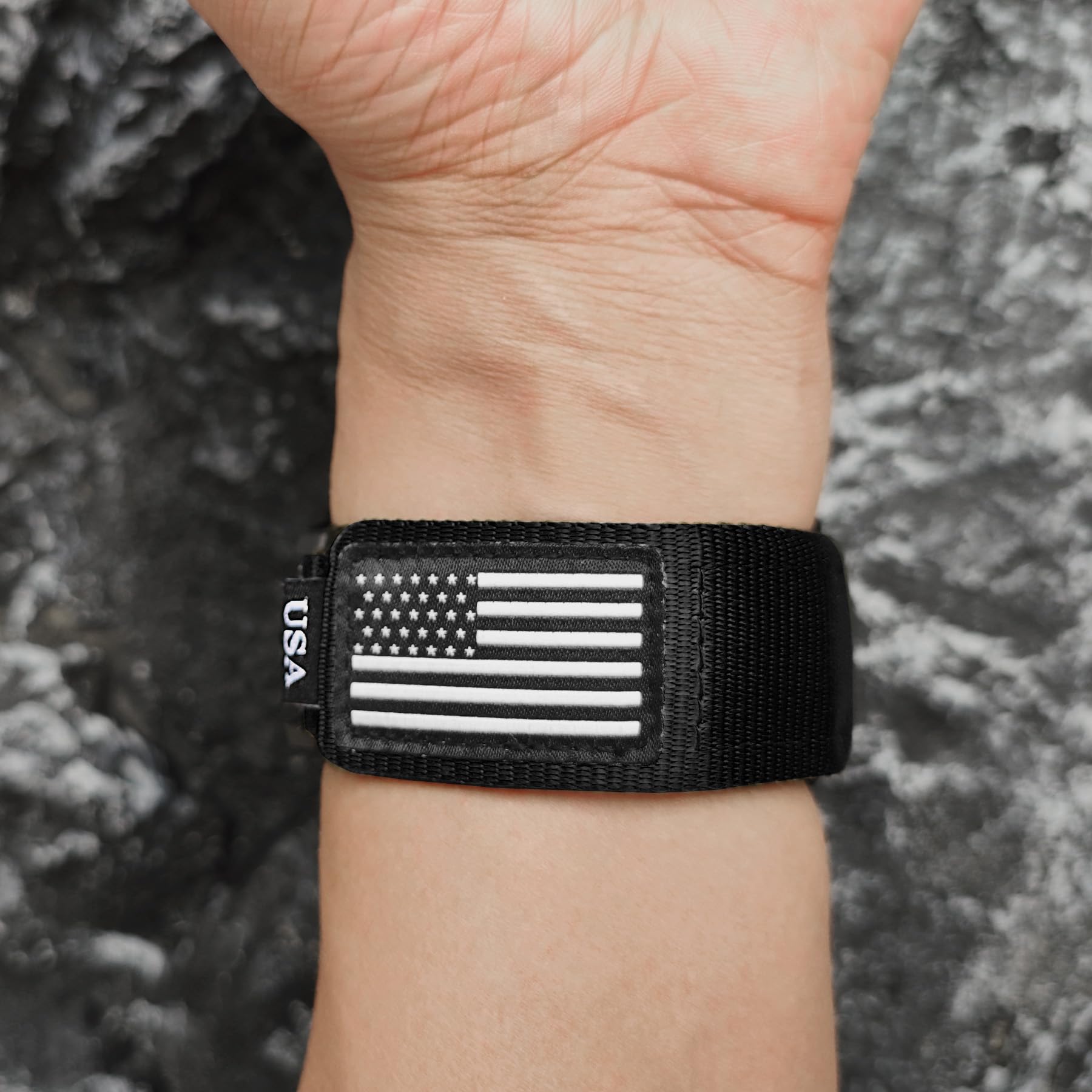 Abanen Sport Strap with Stars-Stripes Flag Nylon Large Size Watch Band for Casio gshock DW-5600/8900 / GA-100/GW-B5600/GB-5600 /GW-6900