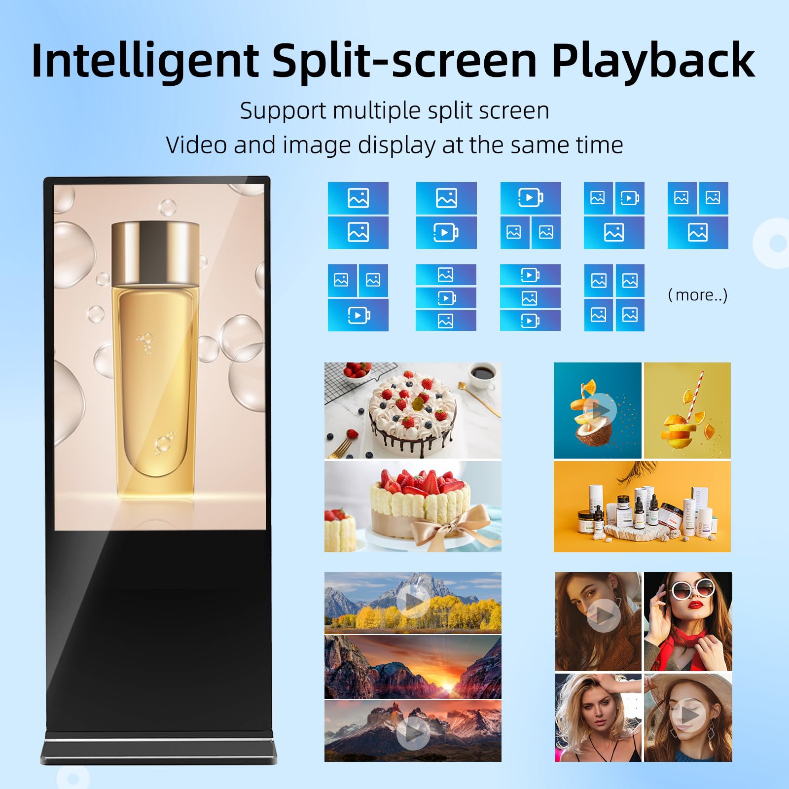 Mua QIXZOCV MWE 43 Inch Indoor Floor Standing Digital Signage ...