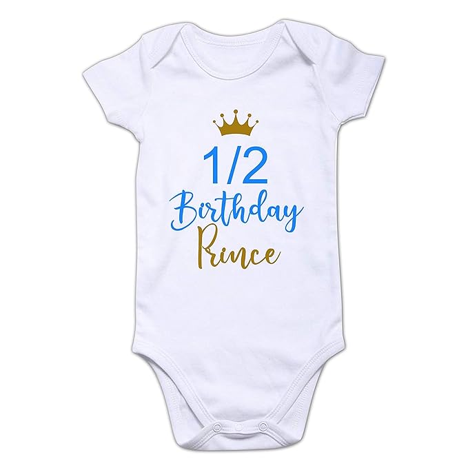 Funcart Half Birthday Prince Romper For Baby Born Baby Baby